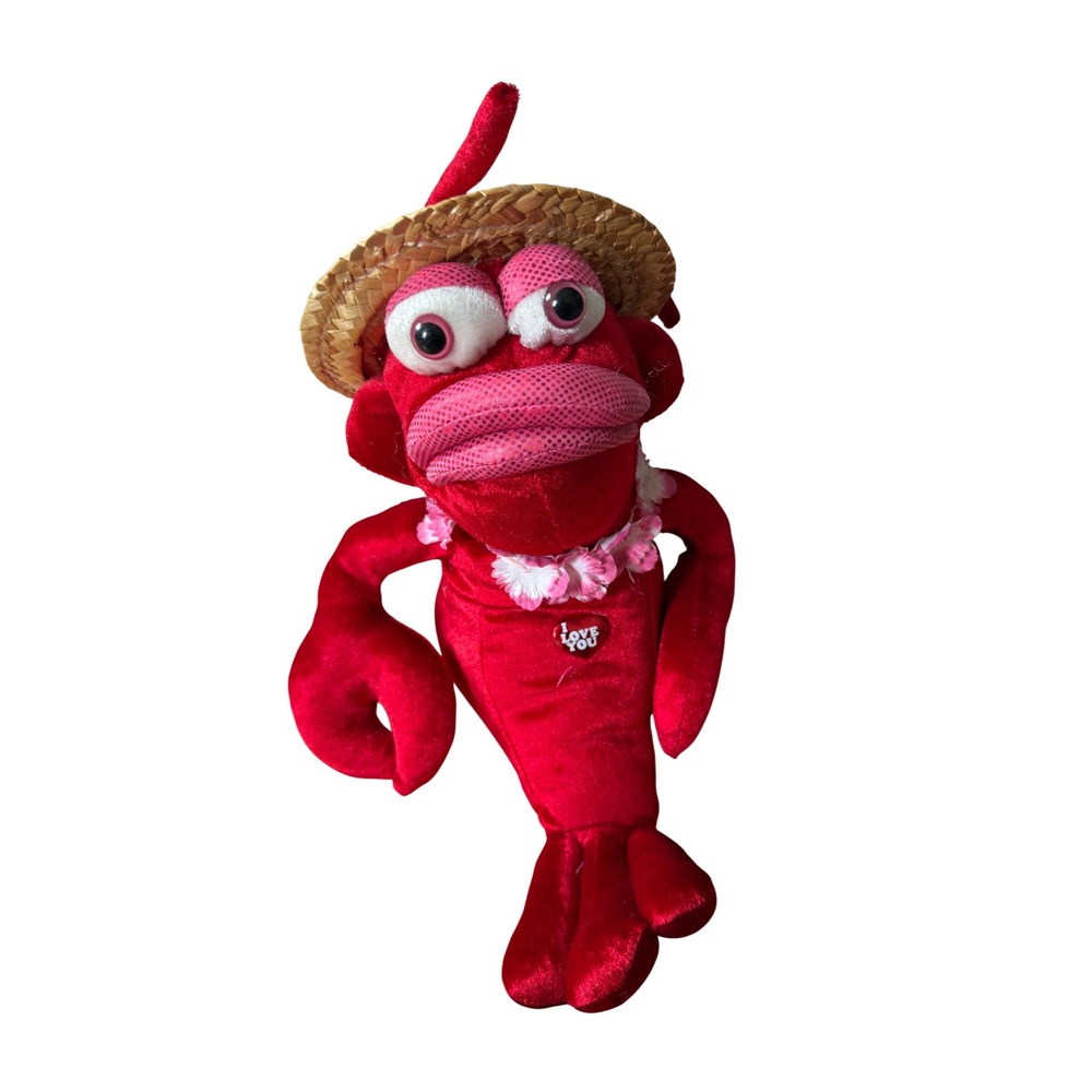 DANDEE ANIMATED SINGING DANCING LOBSTER PLUSH I LOVE YOU HOT HOT HOT WORKS!!